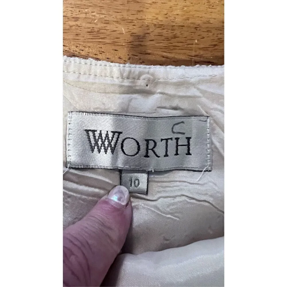 Worth Tweed and Cream Skirt womens sz 10